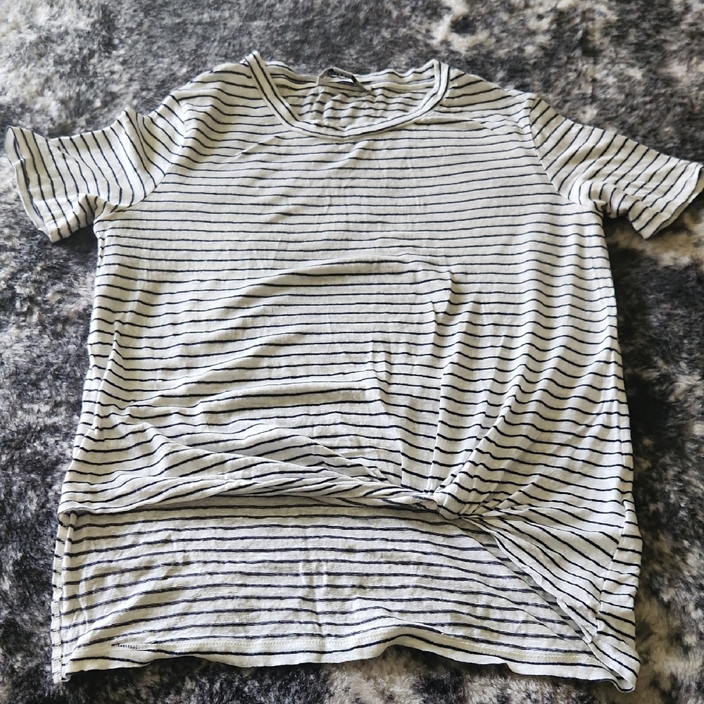 Striped Black and White Women's Top